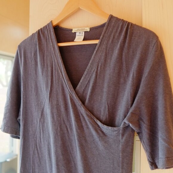 Prairie Underground Hemp Wrap Dress Slate Blue Sz. Small - Picture 3 of 9